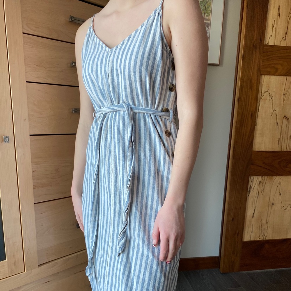 American Eagle Striped Cottage Dress